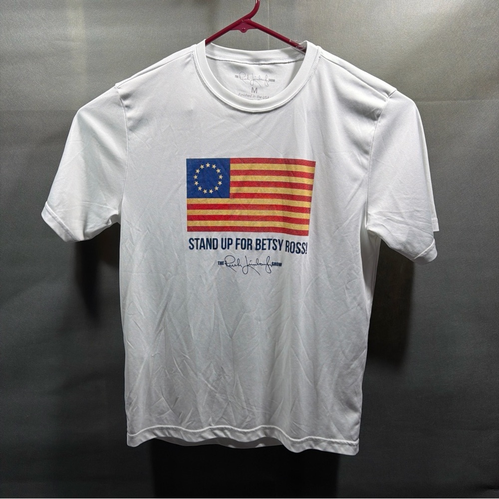Rush Limbaugh Men's Shirt Sz M Stand-Up For Betsy Ross American Flag T-Shirt